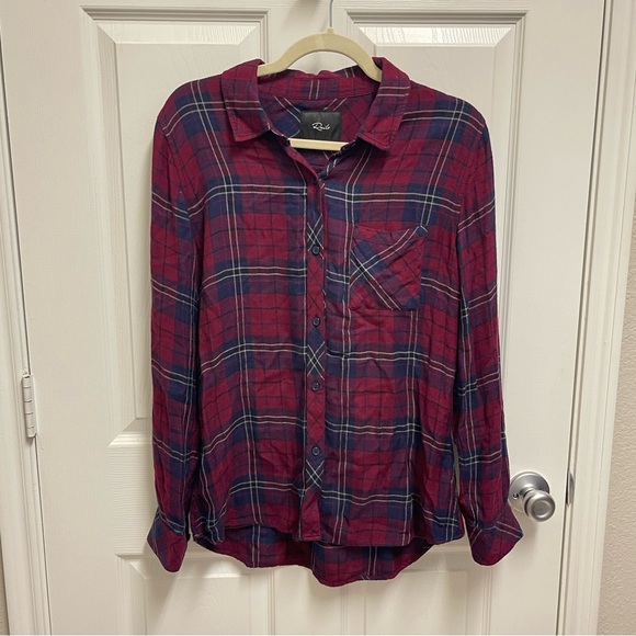 Rails Hunter Button Down in Oxblood/Navy - Picture 1 of 10